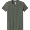 Custom BELLA+CANVAS Youth Heather CVC Tee Heather Military Green