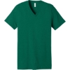 Custom BELLA+CANVAS Unisex Heather CVC V-Neck Tee HtGrassGrn
