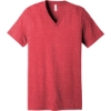Custom BELLA+CANVAS Unisex Heather CVC V-Neck Tee Heather Red