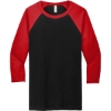 Custom BELLA+CANVAS Unisex 3/4-Sleeve Baseball Tee. Gray/Charcoal Black Triblend