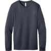 Custom BELLA+CANVAS Unisex Heather CVC Long Sleeve Tee Heather Midnight Navy Blue