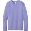 Custom BELLA+CANVAS Unisex Heather CVC Long Sleeve Tee Heather Dark Lavender Purple