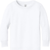 Custom BELLA+CANVAS Toddler Jersey Long Sleeve Tee White