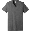 Custom BELLA+CANVAS Unisex Textured Jersey V-Neck Tee Asphalt Gray Slub