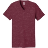 Custom BELLA+CANVAS Unisex Textured Jersey V-Neck Tee Maroon Marble Red