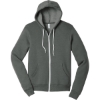 Custom BELLA+CANVAS Unisex Sponge Fleece Full-Zip Hoodie. Deep Heather Gray