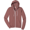 Custom BELLA+CANVAS Unisex Sponge Fleece Full-Zip Hoodie. Mauve Red