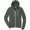 Custom BELLA+CANVAS Unisex Sponge Fleece Full-Zip Hoodie. Military Green