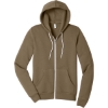 Custom BELLA+CANVAS Unisex Sponge Fleece Full-Zip Hoodie. Vintage Brown
