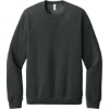 Custom BELLA+CANVAS Unisex Sponge Fleece Raglan Sweatshirt. Dark Grey Ht