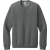 Custom BELLA+CANVAS Unisex Sponge Fleece Raglan Sweatshirt. Deep Heather Gray