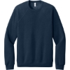 Custom BELLA+CANVAS Unisex Sponge Fleece Raglan Sweatshirt. Heather Navy Blue