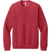 Custom BELLA+CANVAS Unisex Sponge Fleece Raglan Sweatshirt. Heather Red