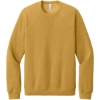 Custom BELLA+CANVAS Unisex Sponge Fleece Raglan Sweatshirt. Heather Mustard Yellow