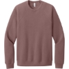 Custom BELLA+CANVAS Unisex Sponge Fleece Raglan Sweatshirt. Mauve Pink