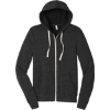 Custom BELLA+CANVAS Unisex Triblend Sponge Fleece Full-Zip Hoodie. Char-Blk TB