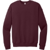 Custom BELLA+CANVAS Unisex Sponge Fleece Drop Shoulder Sweatshirt. Maroon Red