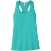 Custom BELLA+CANVAS Womens Jersey Racerback Tank. Teal Blue