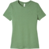 Custom BELLA+CANVAS Womens Relaxed Jersey Short Sleeve Tee. Leaf Green