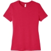 Custom BELLA+CANVAS Womens Relaxed Jersey Short Sleeve Tee. Red