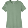 Custom BELLA+CANVAS Womens Relaxed Jersey Short Sleeve Tee. Sage Green