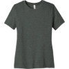Custom BELLA+CANVAS Womens Relaxed CVC Tee Deep Heather Gray