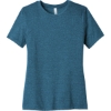 Custom BELLA+CANVAS Womens Relaxed CVC Tee Heather Deep Teal Blue