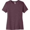 Custom BELLA+CANVAS Womens Relaxed CVC Tee Heather Maroon Red