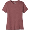 Custom BELLA+CANVAS Womens Relaxed CVC Tee Heather Mauve Pink