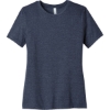 Custom BELLA+CANVAS Womens Relaxed CVC Tee Heather Navy Blue