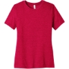 Custom BELLA+CANVAS Womens Relaxed CVC Tee Heather Red