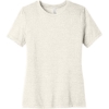 Custom BELLA+CANVAS Womens Relaxed CVC Tee Heather Natural White
