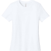 Custom BELLA+CANVAS Womens Relaxed CVC Tee Solid White Blend