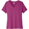 Custom BELLA+CANVAS Womens Relaxed Jersey Short Sleeve V-Neck Tee. Berry Purple