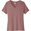 Custom BELLA+CANVAS Womens Relaxed Jersey Short Sleeve V-Neck Tee. Mauve Pink
