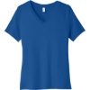 Custom BELLA+CANVAS Womens Relaxed Jersey Short Sleeve V-Neck Tee. True Royal Blue