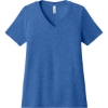 Custom BELLA+CANVAS Womens Relaxed Heather CVC V-Neck Tee HthrTRRoy