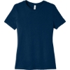 Custom BELLA+CANVAS Womens Relaxed Triblend Tee SldNavyTB