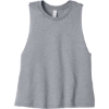 Custom BELLA+CANVAS Womens Racerback Cropped Tank. Athletic Heather Gray
