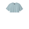 Custom BELLA+CANVAS Womens Heavyweight Garment-Dyed Cropped Tee Light Washed Denim Blue