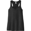 Custom BELLA+CANVAS Womens Flowy Racerback Tank. Black Heather