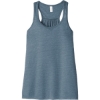 Custom BELLA+CANVAS Womens Flowy Racerback Tank. Denim Slub