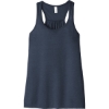 Custom BELLA+CANVAS Womens Flowy Racerback Tank. Ht Navy