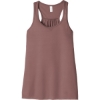 Custom BELLA+CANVAS Womens Flowy Racerback Tank. Mauve Purple Marble