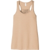 Custom BELLA+CANVAS Womens Flowy Racerback Tank. Peach Slub
