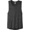 Custom BELLA+CANVAS Womens Flowy Scoop Muscle Tank. Char Blk Slub
