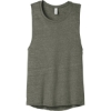 Custom BELLA+CANVAS Womens Flowy Scoop Muscle Tank. Olive Slub