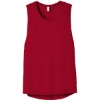 Custom BELLA+CANVAS Womens Flowy Scoop Muscle Tank. Red