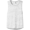Custom BELLA+CANVAS Womens Flowy Scoop Muscle Tank. White Marble