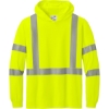 Custom CornerStone ANSI 107 Class 3 Long Sleeve Segmented Tape Hooded Tee Safety Yellow/Silver
